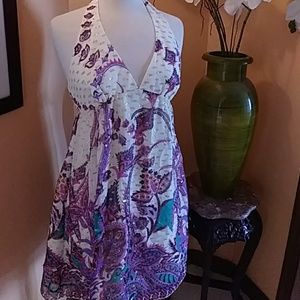 NWT Tibi Silk Chiffon halter dress sz 6
